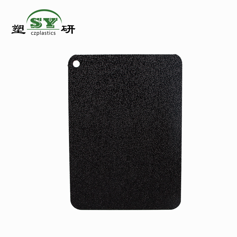 1mm-2mm thin Pattern Black ABS styrene plastic sheet